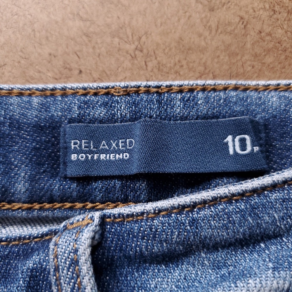 J Jill Relaxed Boyfriend Jeans Womens 10P Blue Coastal Grandma Minimalist Casual - Picture 4 of 11